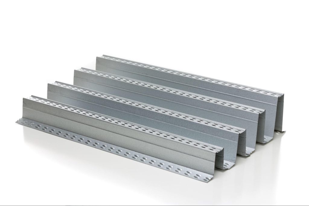 Galvalume Trim Lock Plus roof components on a white background. 